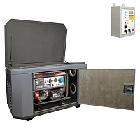 Генератор A-iPower A9000EAX в супертихом зимнем кожухе 1400SS RAL 7024 + блок автозапуска A-iPower 230 В, 50 А
